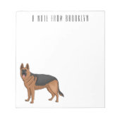 Duitse cartoon herder notitieblok (Voorkant)