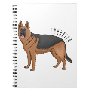 Duitse cartoon herder notitieboek
