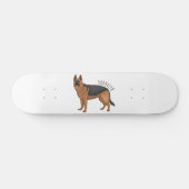 Duitse cartoon herder persoonlijk skateboard