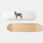 Duitse cartoon herder persoonlijk skateboard (Horizontaal)