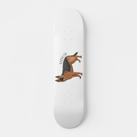 Duitse cartoon herder persoonlijk skateboard