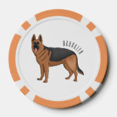 Duitse cartoon herder poker chips (Achterkant)