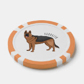 Duitse cartoon herder poker chips (Enkel)
