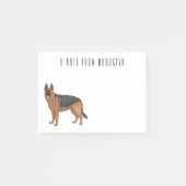 Duitse cartoon herder post-it® notes (Voorkant)