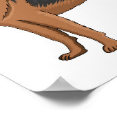 Duitse cartoon herder poster (Hoek)