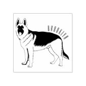 Duitse cartoon herder rubberstempel (Afrduk)