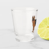 Duitse cartoon herder shot glas (Links)