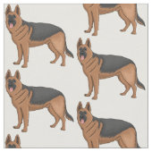 Duitse cartoon herder stof (Close Up)
