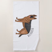 Duitse cartoon herder strandlaken