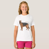 Duitse cartoon herder t-shirt (Voorkant volledig)