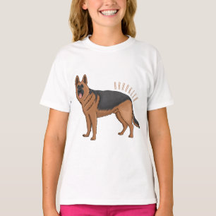 Duitse cartoon herder t-shirt