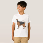 Duitse cartoon herder t-shirt (Voorkant volledig)