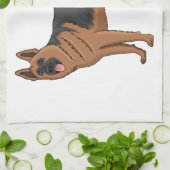 Duitse cartoon herder theedoek (Gevouwen)