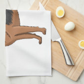 Duitse cartoon herder theedoek (Quarter Fold)