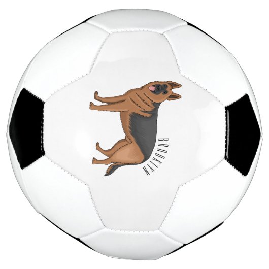 Duitse cartoon herder voetbal (Gedraaid)