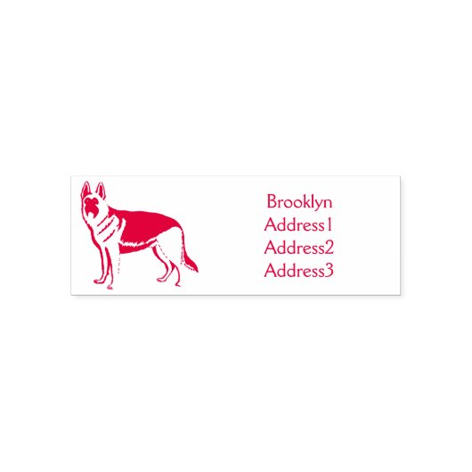 Duitse cartoon herder zelfinktende stempel (Design)