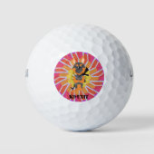 Duitse Cartoon K9 Dog Design Golfballen (Voorkant)