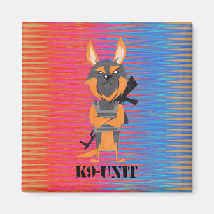 Duitse Cartoon K9 Dog Design Magneet