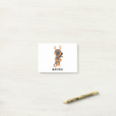 Duitse Cartoon K9 Dog Design Post-it® Notes (Op bureau)