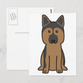 Duitse Cartoon Shepherd Dog Briefkaart (Voorkant / Achterkant)