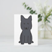 Duitse Cartoon Shepherd Dog Briefkaart (Staand voorkant)