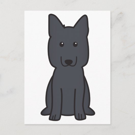 Duitse Cartoon Shepherd Dog Briefkaart (Voorkant)