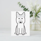 Duitse Cartoon Shepherd Dog Briefkaart (Staand voorkant)