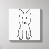 Duitse Cartoon Shepherd Dog Canvas Afdruk (Voorkant)