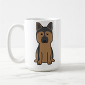 Duitse Cartoon Shepherd Dog Koffiemok (Links)