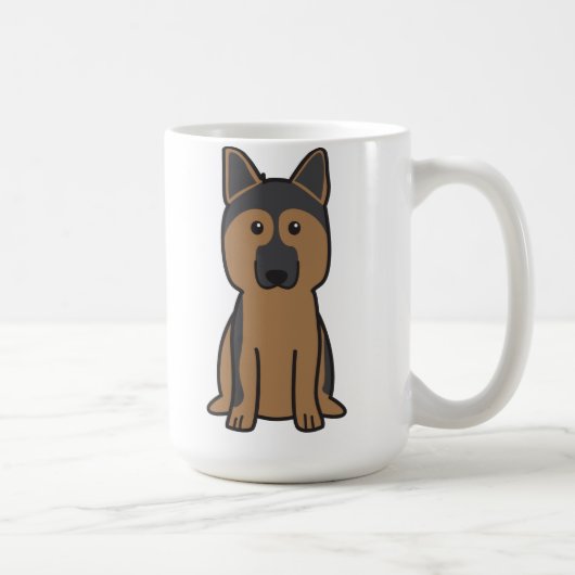 Duitse Cartoon Shepherd Dog Koffiemok (Rechts)
