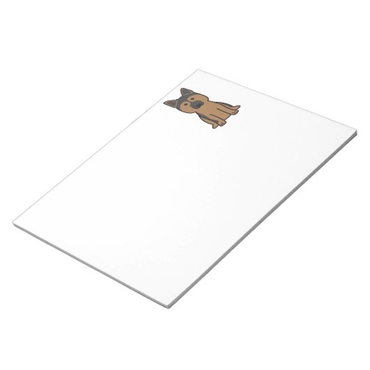 Duitse Cartoon Shepherd Dog Notitieblok (Schuin)