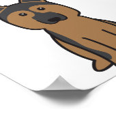 Duitse Cartoon Shepherd Dog Poster (Hoek)