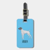Duitse cartoon van Shorthaired Pointer-hond Bagagelabel (Voorkant verticaal)