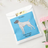 Duitse cartoon van Shorthaired Pointer-hond Bedankzakje (Gezegeld)