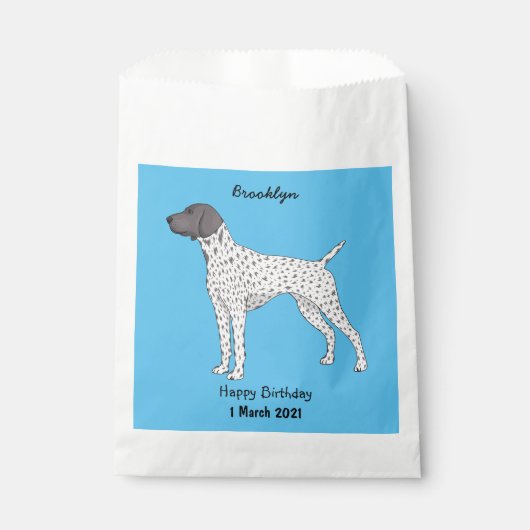 Duitse cartoon van Shorthaired Pointer-hond Bedankzakje (Voorkant)