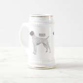 Duitse cartoon van Shorthaired Pointer-hond Bierpul (Voorkant links)