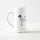 Duitse cartoon van Shorthaired Pointer-hond Bierpul (Links)