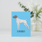 Duitse cartoon van Shorthaired Pointer-hond Briefkaart (Staand voorkant)