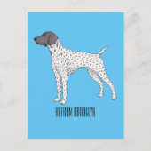 Duitse cartoon van Shorthaired Pointer-hond Briefkaart (Voorkant)
