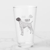 Duitse cartoon van Shorthaired Pointer-hond Glas (Achterkant)