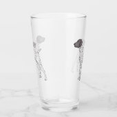 Duitse cartoon van Shorthaired Pointer-hond Glas (Rechts)