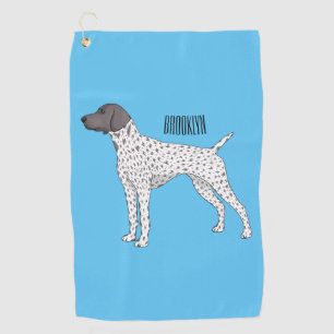 Duitse cartoon van Shorthaired Pointer-hond Golfhanddoek