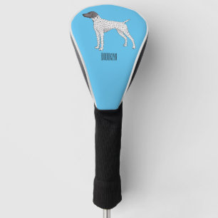 Duitse cartoon van Shorthaired Pointer-hond Golfheadcover