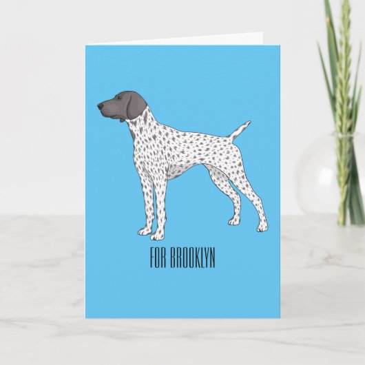 Duitse cartoon van Shorthaired Pointer-hond Kaart (Voorkant)