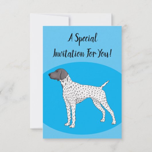 Duitse cartoon van Shorthaired Pointer-hond Kaart (Achterkant)