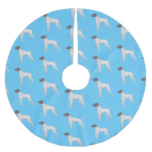Duitse cartoon van Shorthaired Pointer-hond Kerstboom Rok