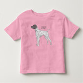 Duitse cartoon van Shorthaired Pointer-hond Kinder Shirts (Voorkant)