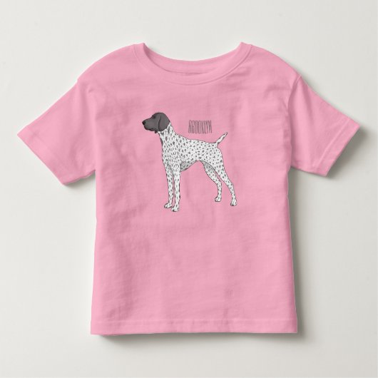 Duitse cartoon van Shorthaired Pointer-hond Kinder Shirts (Voorkant)