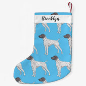 Duitse cartoon van Shorthaired Pointer-hond Kleine Kerstsok (Achterkant)