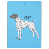 Duitse cartoon van Shorthaired Pointer-hond Klembord (Achterkant)